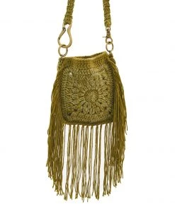 [LECYTO] Seasonless HANDMADE CROCHET FRINGE BAG_[OLIVE]