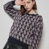 Best Sellers [LUV IS TRUE] FW 21 LOGO PATTERN KNIT(NAVY)