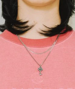 [13MONTH] Seasonless ANTQUE MOOD KEY NECKLACE (SILVER)