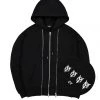 Best Sellers [OY] FW 21 BULLET LOGO DOUBLE HOODIE ZIP-BLACK