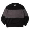 [KING ARCHIVES] FW 21 Mohair Jacquard Crewneck Knit (Black/Gray)