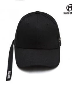 [MACK BARRY] Seasonless LONGSTRAP CURVE CAP BLACK