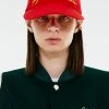 Best Sellers [ANOTHER YOUTH] Winter 21 Lettering Visor Ball Cap - Red