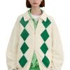 Best Sellers [SINOON] FW 21 ARGYLE CORDUROY JUMPER_IVORY