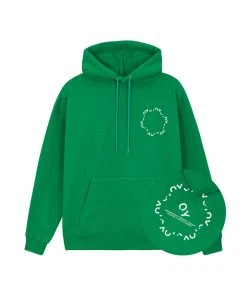 Best Sellers [OY] Winter 21 ROUND LOGO HOODIE-GREEN