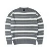[OY] FW 21 MOHAIR STRIPE KNIT-GREY/IVORY Best Sellers