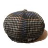 [SLEEPY SLIP] Seasonless HOUND CHECK KHAKI NEWSBOY CAP