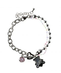 [STEEL EDITION] Seasonless Heart Bear Beads Bracelet