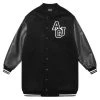Best Sellers [AJO BY AJO] FW 21 Oversized Varsity Stadium Jacket_Long [Black]
