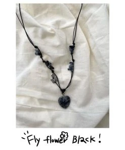 [PINCUNOMARU] Seasonless Fly Flower Black