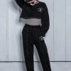 UNORMAL [UNUSUALNORMAL] FW 21 POINT SWEAT PANTS _ BLACK
