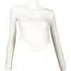 Best Sellers [CODE SHION] Winter 21 Unbalance Cutting Top [ivory]