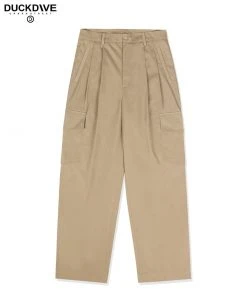 [DUCKDIVE] FW 21 Button Tapered Cargo Pants Beige Best Sellers