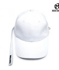 [MACK BARRY] Seasonless LONGSTRAP CURVE CAP WHITE