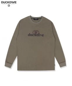 [DUCKDIVE] FW 21 DLink Logo Long Sleeve T-shirt Brown
