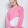 UNORMAL Best Sellers [UNUSUALNORMAL] FW 21 POINT SWEAT SHIRT _ PINK