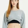 [CRANK] FW 21 BASIC CROP SWEATSHIRT_M.GY