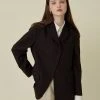 Best Sellers [GOCORI] FW 21 WARM BUTTON WOOL JACKET - DARK BROWN