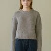 [STEP AROUND] FW 21 [ITALY] FINE ALPACA CROP TOP_GREY