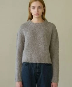 [STEP AROUND] FW 21 [ITALY] FINE ALPACA CROP TOP_GREY