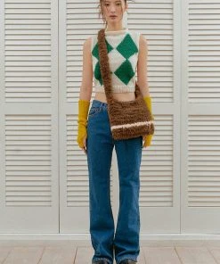 [SAYSRA] Seasonless FAUX FUR SQUARE CROSSBAG [BROWN] Best Sellers