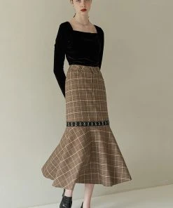 [REMANTIST] FW 21 Two-way Hook Skirt (check)
