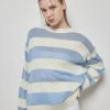 [LUV IS TRUE] Winter 21 STRIPE KNIT(SKY BLUE) Best Sellers