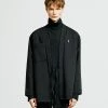 [S SY] FW 21 Minimal Bar Hanten Shirt Cardigan Black