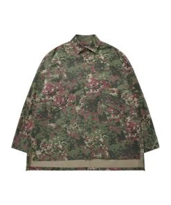 [AJO BY AJO] FW 21 Oversized Camouflage Shirt [Burgundy]