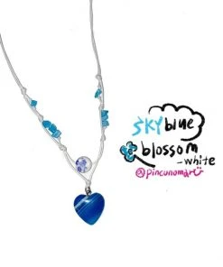 [PINCUNOMARU] Seasonless Sky Blue Blossom (white)