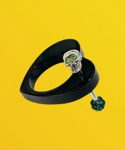 [HURJABOYACC] Seasonless Heart Skull Ring_Green