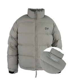 [OY] FW 21 SIDE ZIPPER LOGO DOWN JUMPER-GREY Best Sellers