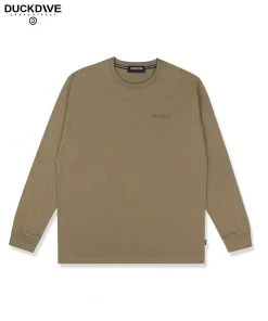 Best Sellers [DUCKDIVE] FW 21 Logo Long Sleeve T-shirt Olive Green