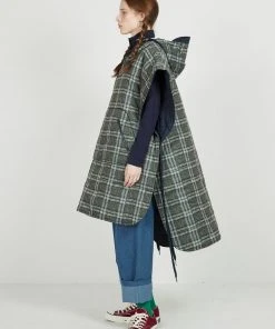 [FM91.02] FW 21 MATCHeS PADDiNG Pancho Check/navy Best Sellers