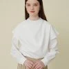 Best Sellers [GOCORI] FW 21 LAYERED DRAPING BLOUSE - WHITE