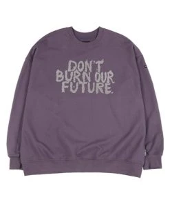 [AJO BY AJO] FW 21 Flocked (19) Slogan Sweatshirt [Purple]