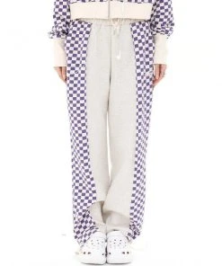 [FEVERTIME] FW 21 21 Checker Colourway Pants - PURPLE Best Sellers