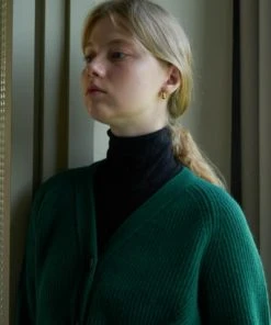 [STEP AROUND] FW 21 MERINO WOOL CROP REGLAN CARDIGAN_GREEN Best Sellers