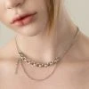[BABLETWO] Seasonless Mix Chain Choke Necklace