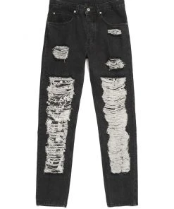 [LIBERE KOREA] FW 21 21DAMAGE DENIM PANTS / BLACK Best Sellers
