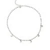 [STEEL EDITION] Seasonless Shiny Mini Butterfly Pearl Chain Necklace Pearl_45cm