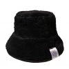 [SLEEPY SLIP] Seasonless FUR REVERSIBLE BLACK BUCKET HAT SLEEPYS SLIP