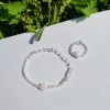 [LOMBRILLANT] Seasonless Fleur Blanche Ring, Bracelet Set