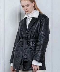 UNORMAL Best Sellers [UNUSUALNORMAL] FW 21 REVERSE LEATHER PADDING JACKET _ BLACK