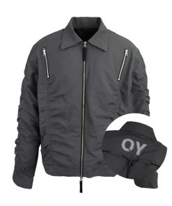[OY] FW 21 FOLD STRING JACKET-CHARCOAL GREY