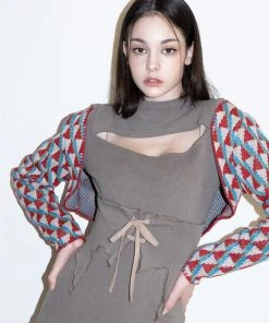 Best Sellers [BABLETWO] FW 21 Squid Knit Bolero (RED)