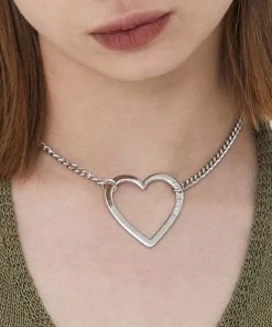 [LUV IS TRUE] Seasonless GV HEART RING NECKLACE(SILVER)