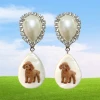 [HURJABOYACC] Seasonless Poodle Earrings _ Pet Series_earclips
