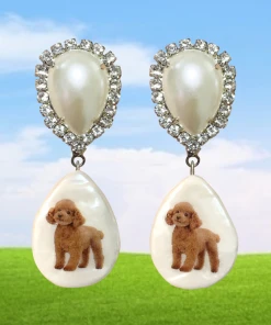 [HURJABOYACC] Seasonless Poodle Earrings _ Pet Series_earclips