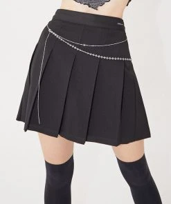 Best Sellers [DEARSTALKER] FW 21 TENDER PLEATS SKIRT- BLACK